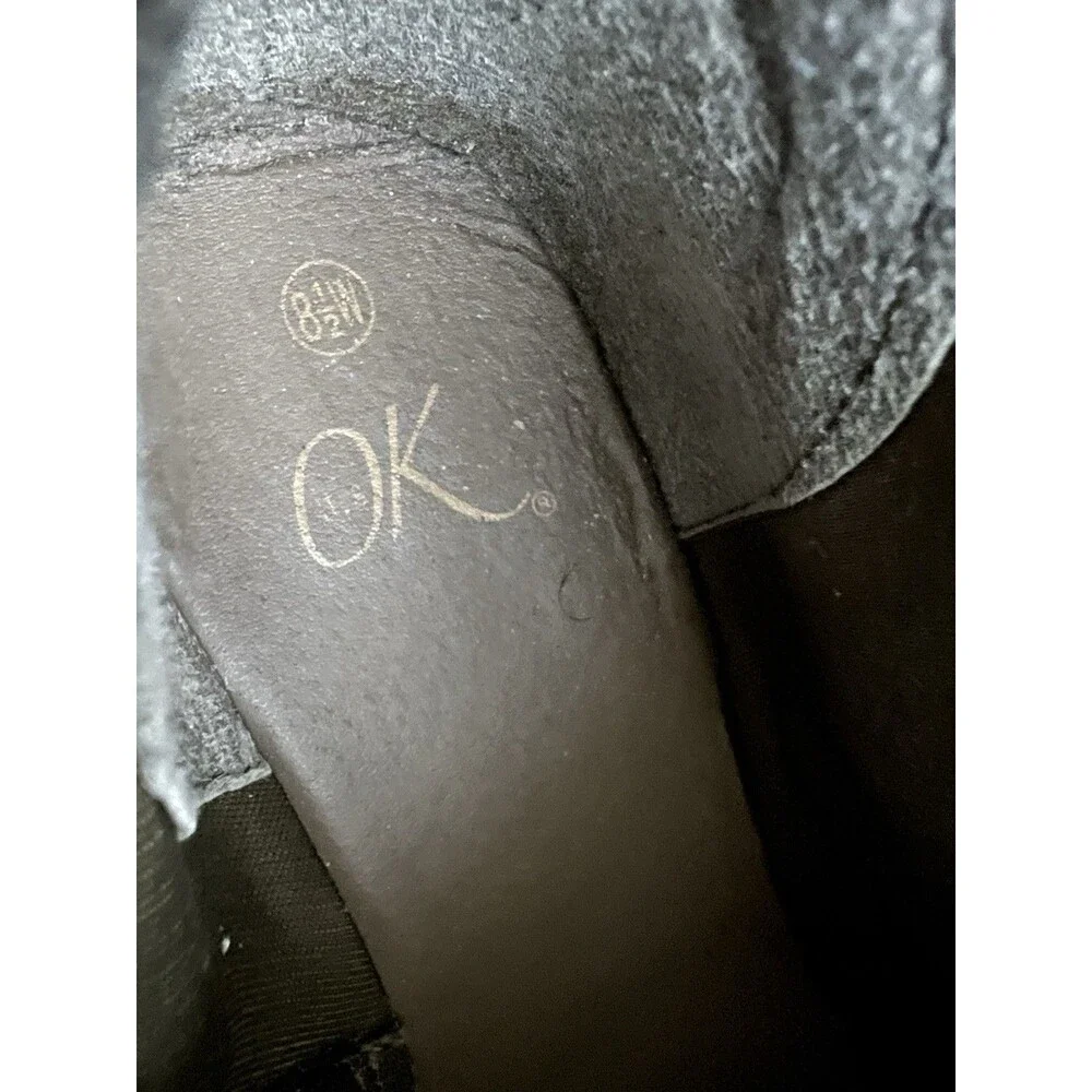It's OK Tempest Distressed Brown Vegan Leather Tall Riding Boots Wide Calf 8.5W